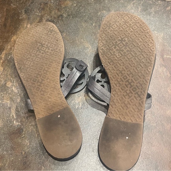 Tory Burch Miller Sandal dark grey sz 8 - Picture 5 of 5